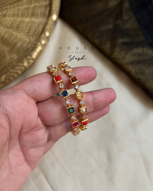 Multicolour Navarathnam Bangles
