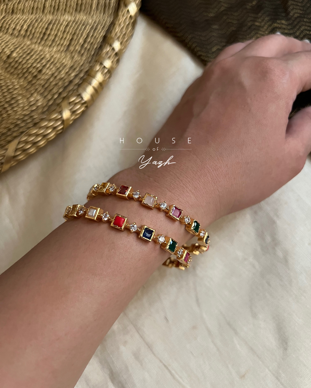 Multicolour Navarathnam Bangles
