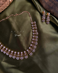 CZ Diamond Lookalike Necklace Set with Earrings